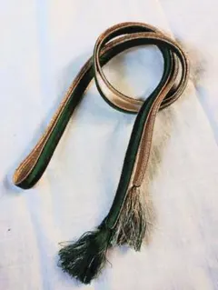 緑と金の帯締め　着物　和服　振袖にもおすすめ　和装