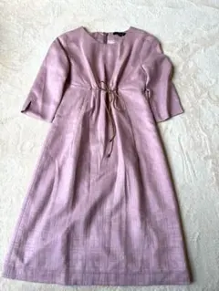 バーバリー　キッズ　スエード調　ワンピース　ノバチェック　ピンク　140