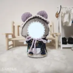 ヘッドドレス くまみみ ぬい服 紫