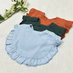 【新品】ガーゼスタイ レース 綿100% 3枚セット よだれかけ 柔らかい 吸水