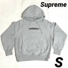 23 【極美品】 シュプリーム　パーカー　グレー　Sサイズ　モーションロゴ