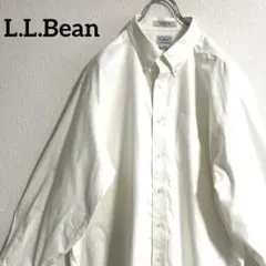 L.L.Bean　エルエルビーン　長袖ボタンダウンシャツ　白　ホワイト　古着のサムネイル