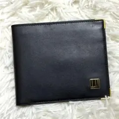 【美品】dunhill ダンヒル 二つ折り財布 ブラックのサムネイル