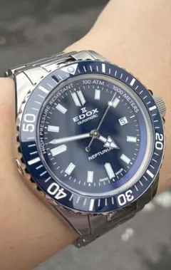 期間限定販売】1000m防水！EDOXネプチュニアンブルー - メルカリ