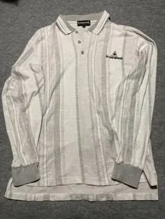 le coq sportif ゴルフストライプ長袖ポロシャツ