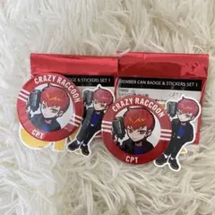 CRAZY RACCOON CPT バッジ・ステッカーセット