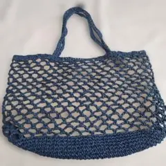 青いメッシュトートバッグ MAKEUP