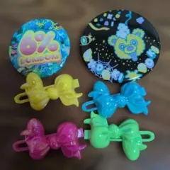6%DOKIDOKI 缶バッジ ヘアクリップ セット