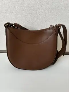 ユニクロ　レザータッチワンハンドルバック　ブラウン