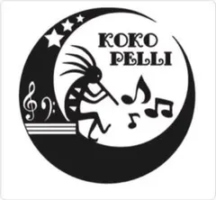 ココペリと月　カッティングステッカー　車用ステッカー　幸運のお守り