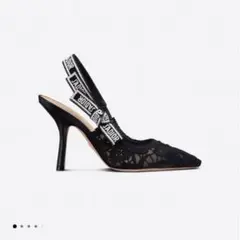 【期間限定値下げ】J'ADIOR スリングバックパンプス レース ブラック