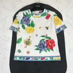 LEONARD レオナール カットソー 花柄　総柄　コットンのサムネイル