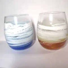 オーシャンレジングラス　2個セット 一点物