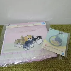 一番くじ モフサンド　G賞　フリル付きタオル　F賞 ぷっくりにゃんこチャーム