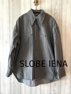 極美品 】スローブイエナ ルデニム ノーカラー デニムシャツ - メルカリ