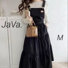 JaVa. ティアードサロペットスカート　2WAY ブラック　M
