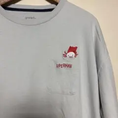 グラニフ ウーパーマン ウーパールーパー ルーズTシャツ ブルーグレー