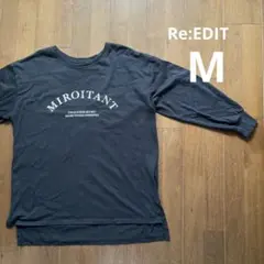 Re:EDIT ブラック 長袖Tシャツ Mサイズ