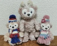 ダッフィー　シェリーメイ キーホルダー　ぬいぐるみバッジ　セット