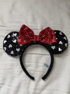 ディズニー カチューシャ ハート模様