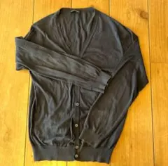 JOHN SMEDLEY ネイビー Vネック カーディガン メンズMのサムネイル