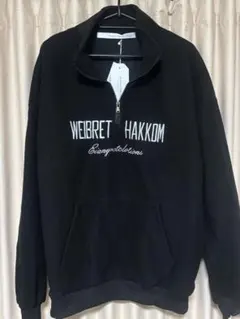 WEIBRET HAKKOM ブラックハーフジップトレーナー