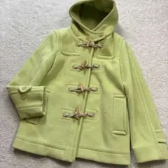 オールドイングランド　ショートダッフルコート　ライムグリーン　　トグルボタン