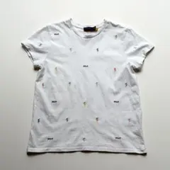 POLO RALPH LAUREN　ポロ　マルチカラー　総柄　ロゴ　Tシャツ