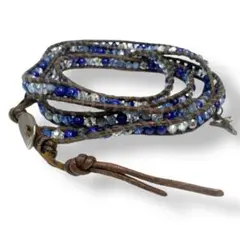 CHAN LUUチャンルー レザー製ネックレス 天然石 クリスタルビーズ