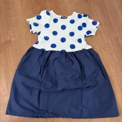 【美品】ムージョンジョン　水玉模様 半袖ワンピース 120