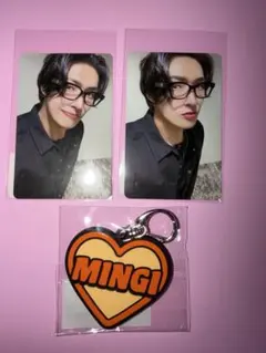 ATEEZ ミンギ FCスクラッチくじ トレカ キーホルダーセット