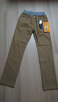 【新品タグ付】160cm スーパーストレッチ裏起毛 ブラウン スリムフィット