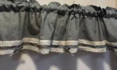 グリーンチェックカフェカーテン♡♡