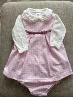 【フォーマル】ピンクのツイードワンピース(サイズ76)