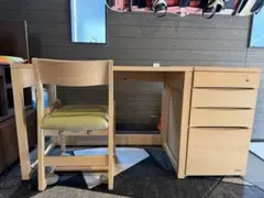 【引き取り限定】KOIZUMI 机 引き出し 椅子セット USBポート付き