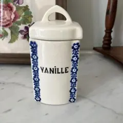 VANILLE 도자기 캐니스터 프랑스 골동품