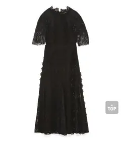 レースロングワンピース ブラック