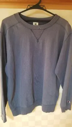 ヴィンテージ　Champion グレー クルーネック　長袖スウェット　Lサイズ