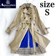 美品 アクアスキュータム トレンチコート ブルー ライナー 大草直子着用