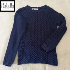 ラファエラ　ニットセーター　長袖　ネイビー　M