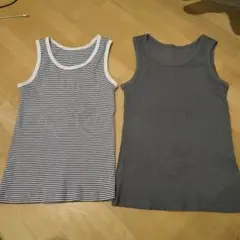 無印良品　ストレッチリブ編みタンクトップ　2枚セット