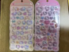 【2点セット】正規品 新品 サンリオ キティコットンパフィシール