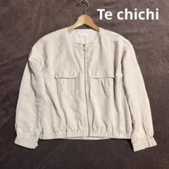 Te chichi ノーカラーブルゾン ベージュ M