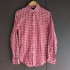 RALPH LAUREN ラルフローレン ギンガムチェックシャツ 赤 ガーゼ生地