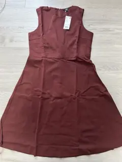 UNIQLO フレアワンピース Lサイズ　ブラウン
