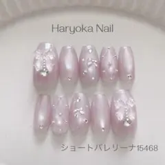 ネイルチップ　現品　サイズオーダー　ワンホン　キルティング　ピンク　量産型推し活