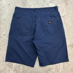 Dickies　ワークショーツ　W34　ネイビー　ショートパンツ　古着のサムネイル