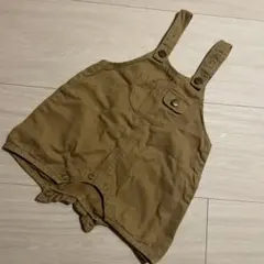 バースデイ　テータテート　オーバーオール　ブラウン コットンサロペットロンパース