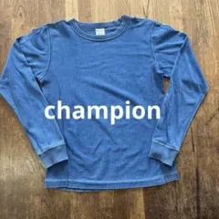 Champion リバースウィーブ長袖Tシャツ インディゴ染めのサムネイル
