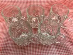 【昭和レトロ】アデリアグラス　ビアジョッキ(5個セット）